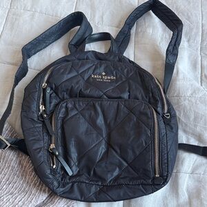 Kate Spade Quilted Black Backpack